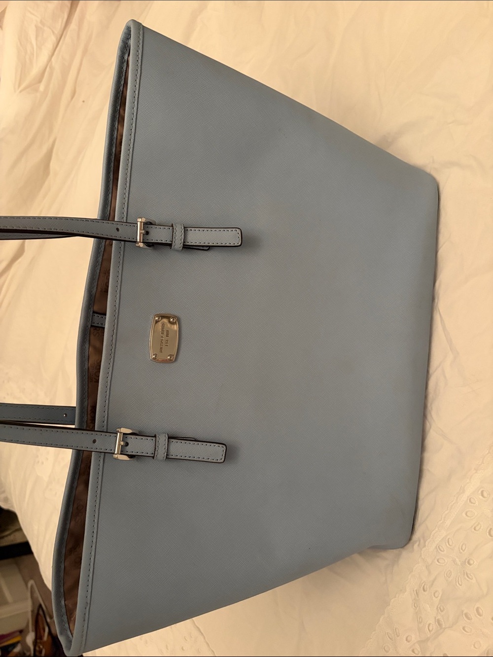 Michael Kors Powder Blue Saffiano Leather Tote